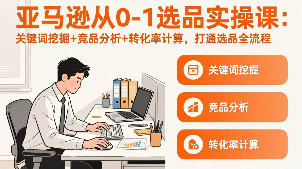 （17567期）亚马逊从0-1选品实操课(更新3月)：关键词挖掘+竞品分析+转化率计算，47节打通选品全流程-小五资源网 - 活动线报,软件,教程分享平台